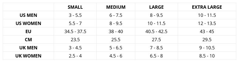 Voited Footwear 0 Size Chart